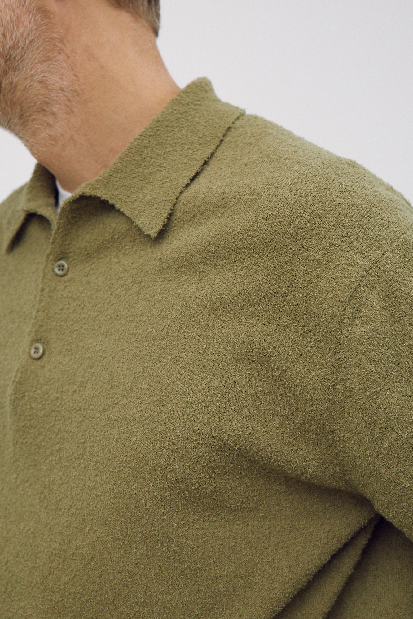 Short Sleeve Boucle Polo Knit